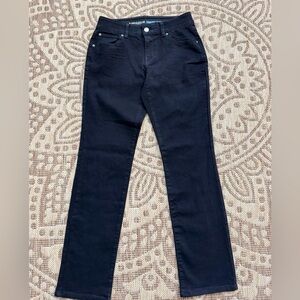 Lincoln Outfitters Comfort Flex Waist Black Denim Mid Rise Straight Leg Jeans 4